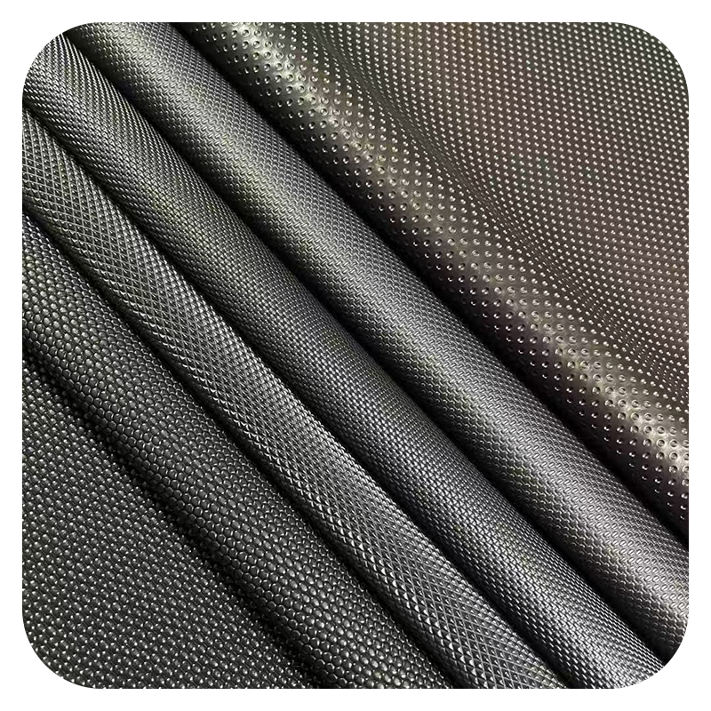 Pure Black Saddle Leather Glossy Matte Finishes Various Patterns Scratch Resistant Wear Resistant