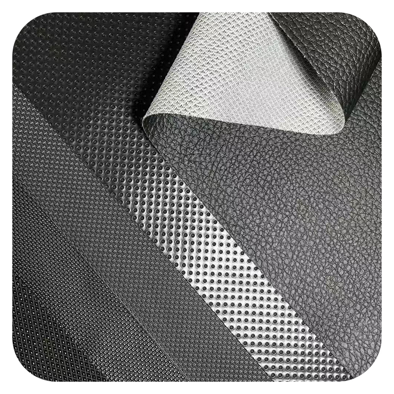 Pure Black Saddle Leather Glossy Matte Finishes Various Patterns Scratch Resistant Wear Resistant