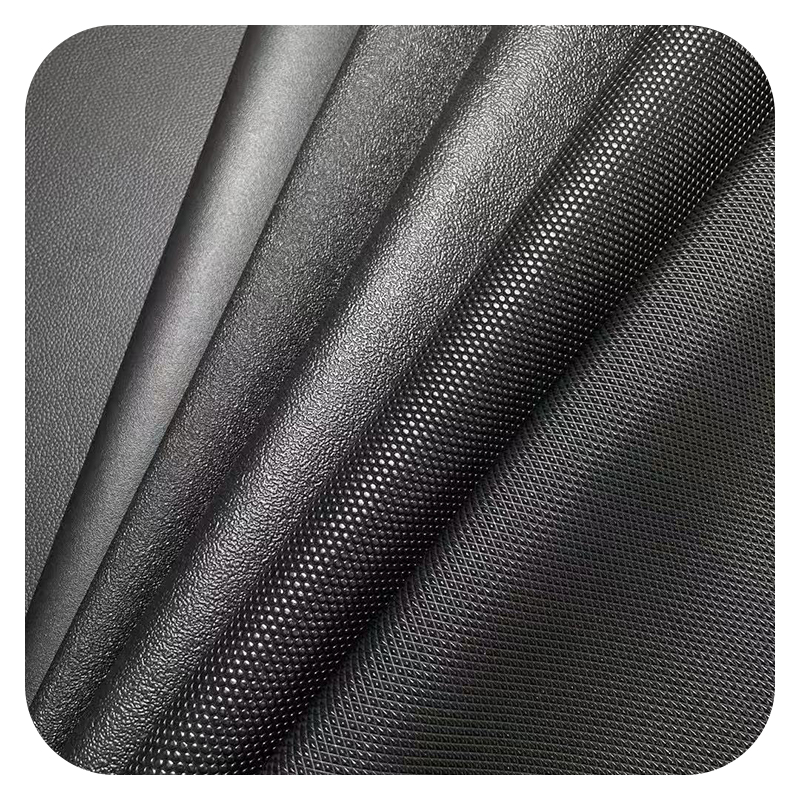 Pure Black Saddle Leather Glossy Matte Finishes Various Patterns Scratch Resistant Wear Resistant