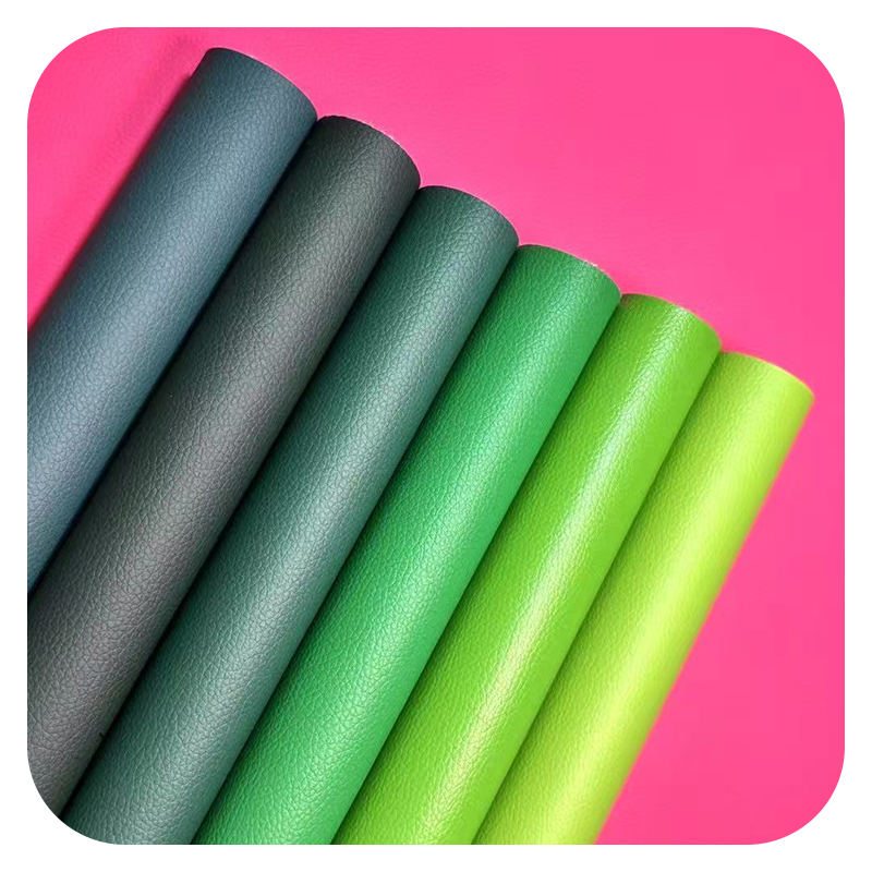 Knitted Base Litchi Grain Leather High Quality Handfeel Cheap Price All Colors Custom Made