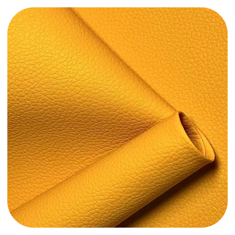 Knitted Base Litchi Grain Leather High Quality Handfeel Cheap Price All Colors Custom Made