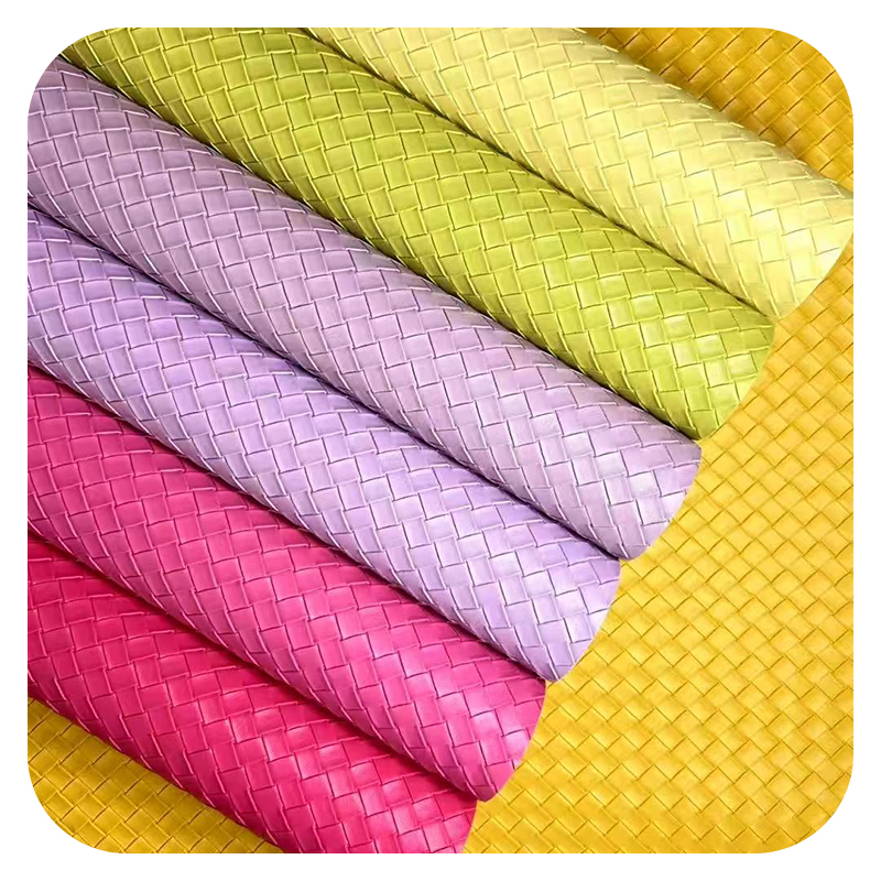 Fleece Lined Woven Grain Leather High Quality Handfeel Cheap Price All Colors Available for Customization