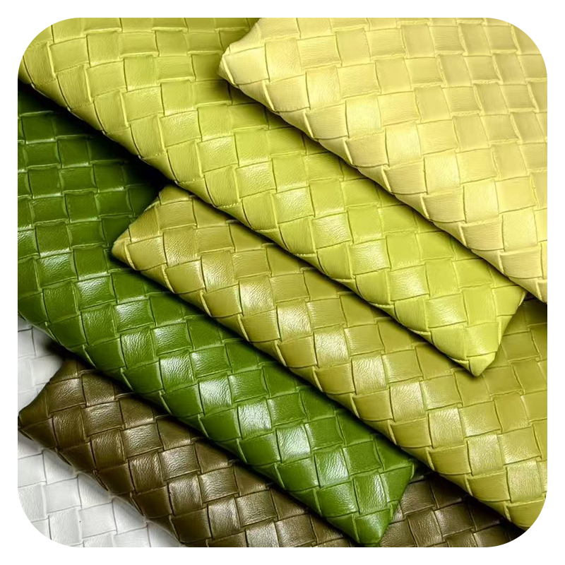 Fleece Lined Woven Grain Leather High Quality Handfeel Cheap Price All Colors Available for Customization