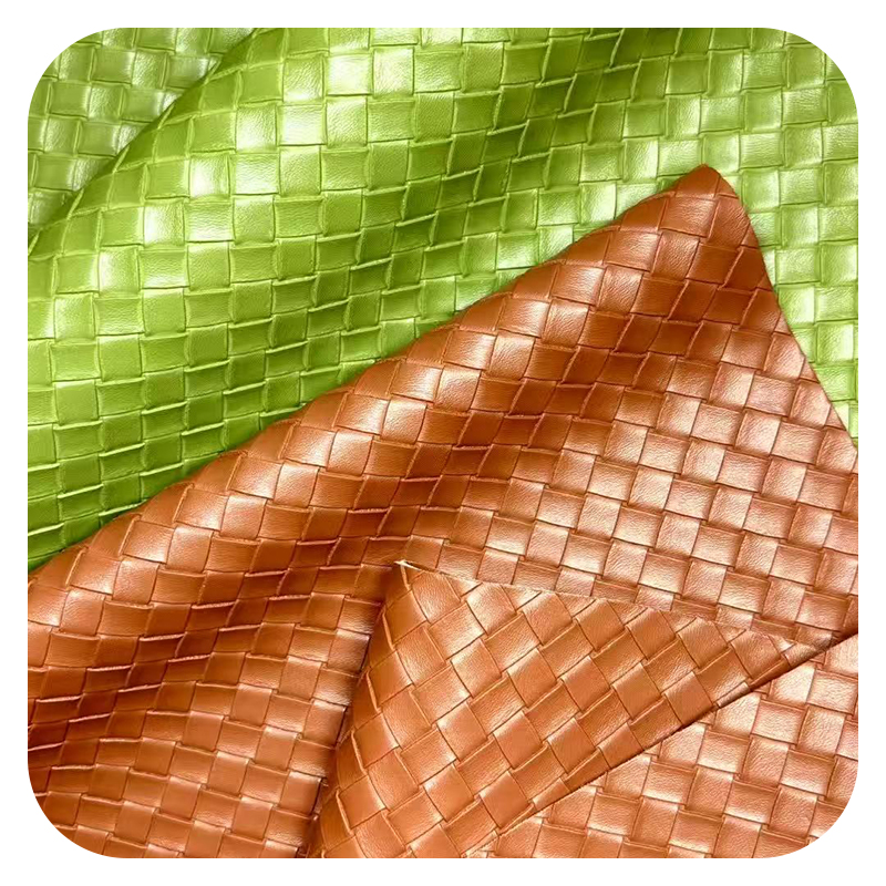 Fleece Lined Woven Grain Leather High Quality Handfeel Cheap Price All Colors Available for Customization