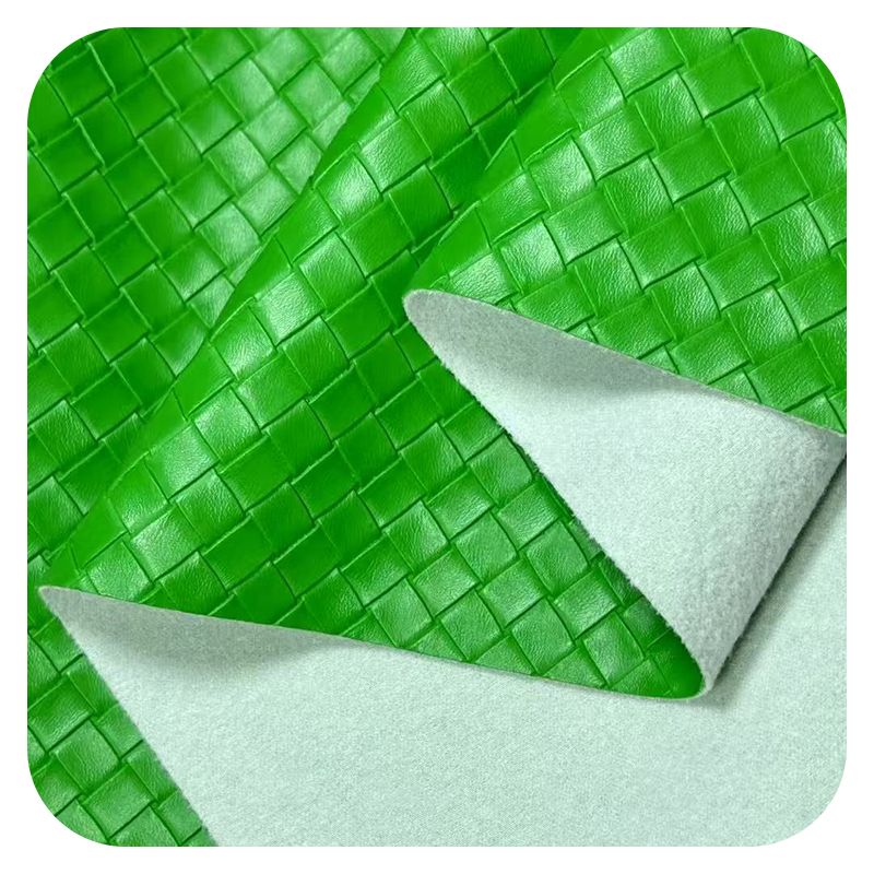 Fleece Lined Woven Grain Leather High Quality Handfeel Cheap Price All Colors Available for Customization