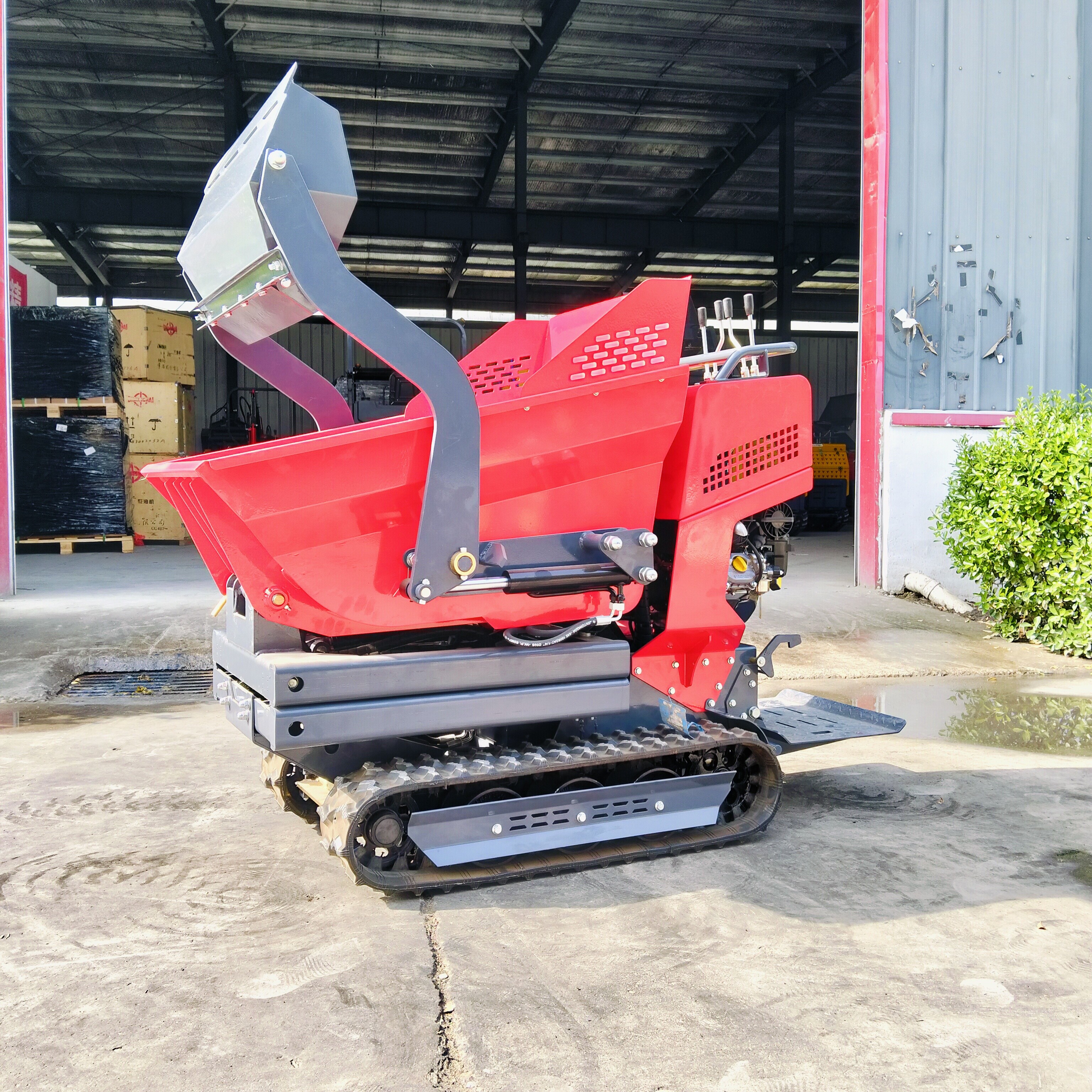 CE/EPA Engine Track Diesel Petrol Crawler Mini Transporter Farm Dumper