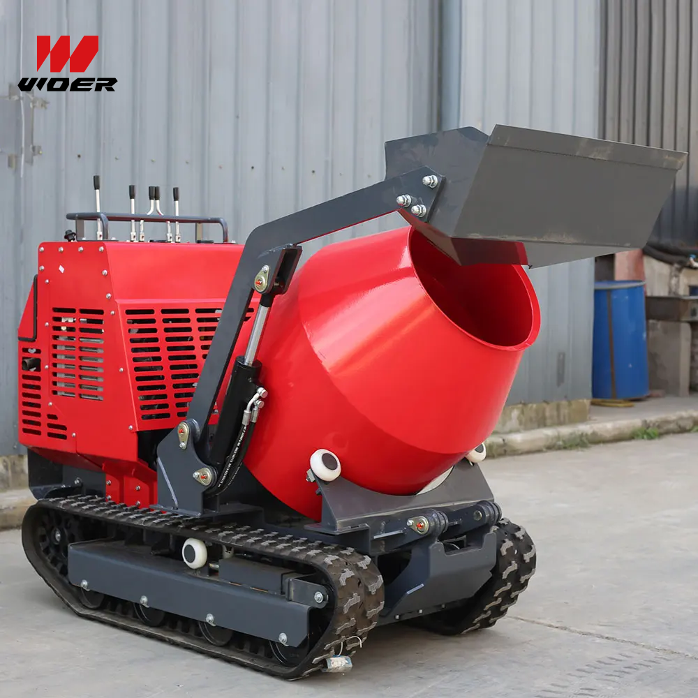 Self-loading Tracked Mini Crawler Dumper Small Concrete Mixer