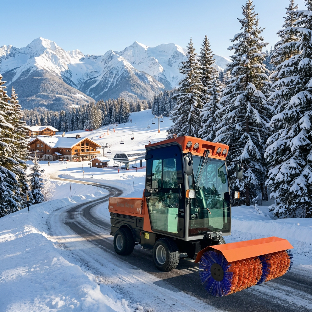 15HP Gas Engine Remote Control Snow Blower for Parking Lots Sidewalks