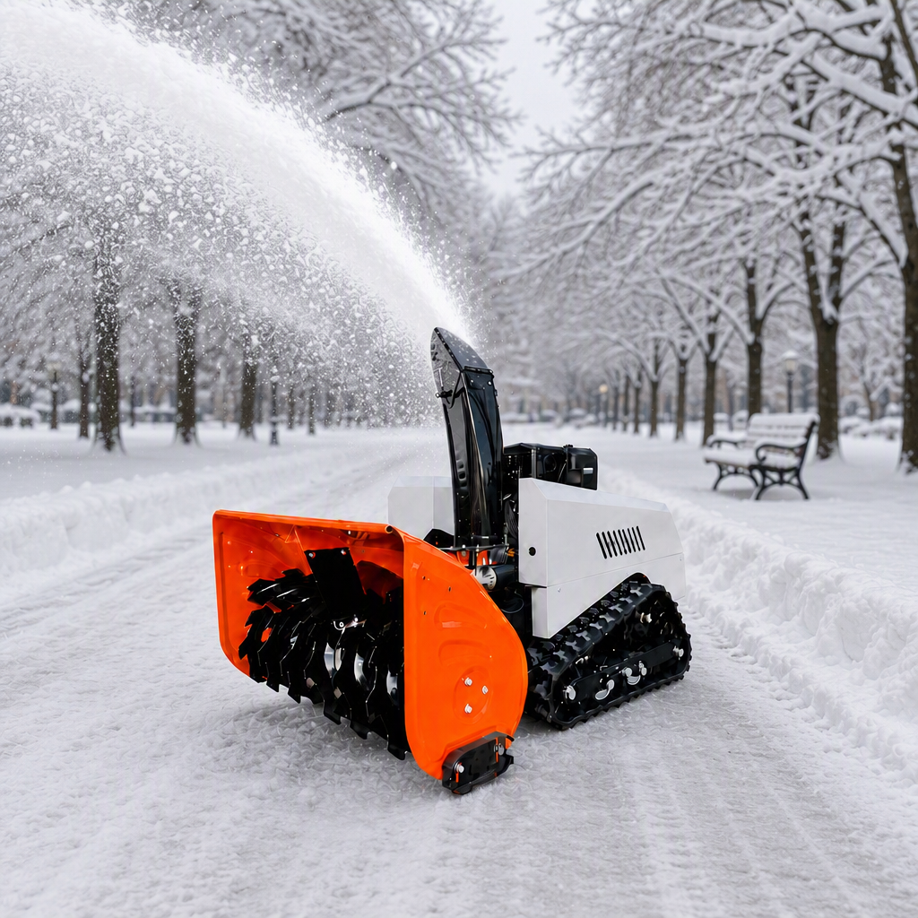 Woer 1000T-Pro RC Snow Thrower – Clear Long Driveways & Parking Lots Remotely | 15HP Tracked Snow Blower, Throws Snow Up to 15m