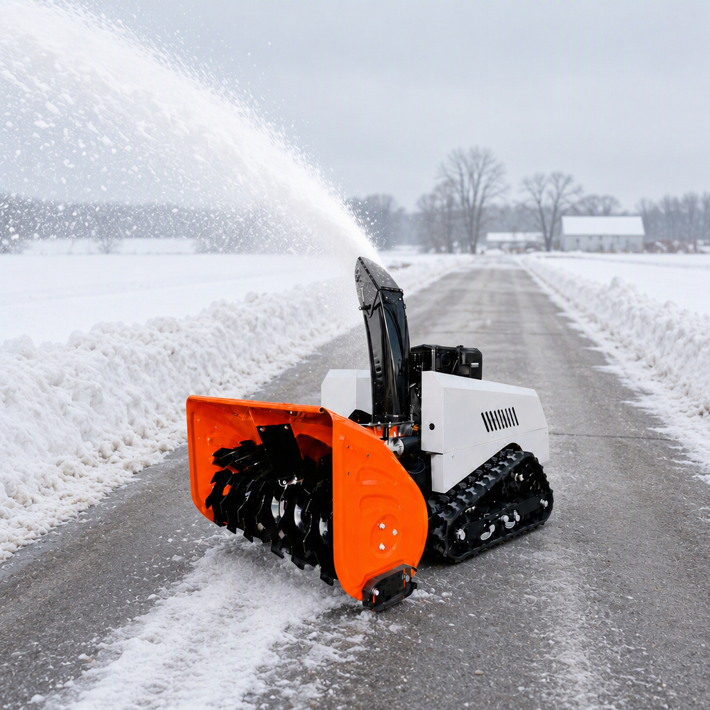 Woer 1000T-Pro RC Snow Thrower – Clear Long Driveways & Parking Lots Remotely | 15HP Tracked Snow Blower, Throws Snow Up to 15m