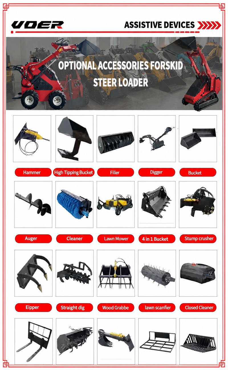 Voer S360 迷你滑移装载机，紧凑型，880kg，汽油动力