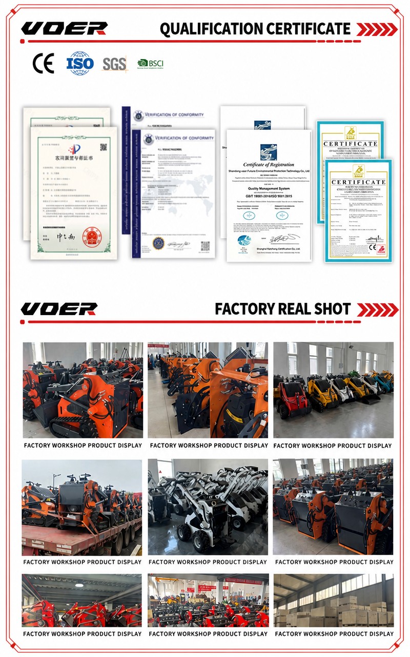 Voer S360 迷你滑移装载机，紧凑型，880kg，汽油动力