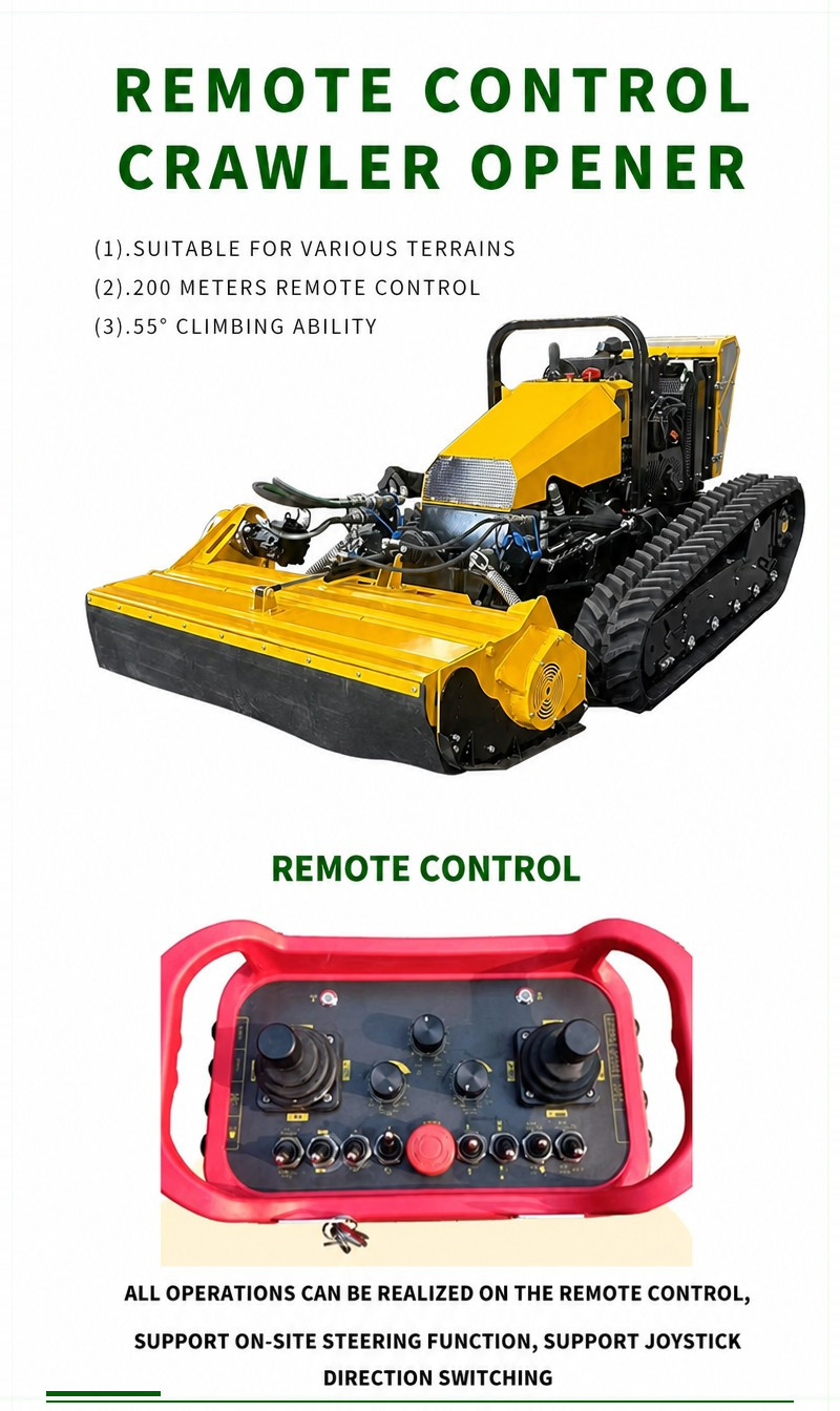 02-remote-control-crawler-mower VOER T40S 遥控坡地割草机——1,350 mm 割幅,55° 爬坡能力