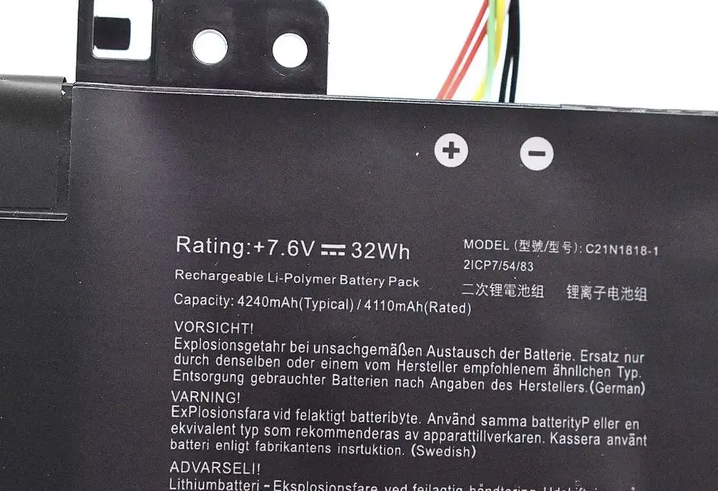 ASUS VivoBook 15 F512FA X512FA X512FL 7.6V 32Wh Original C21N1818-1 Laptop Battery