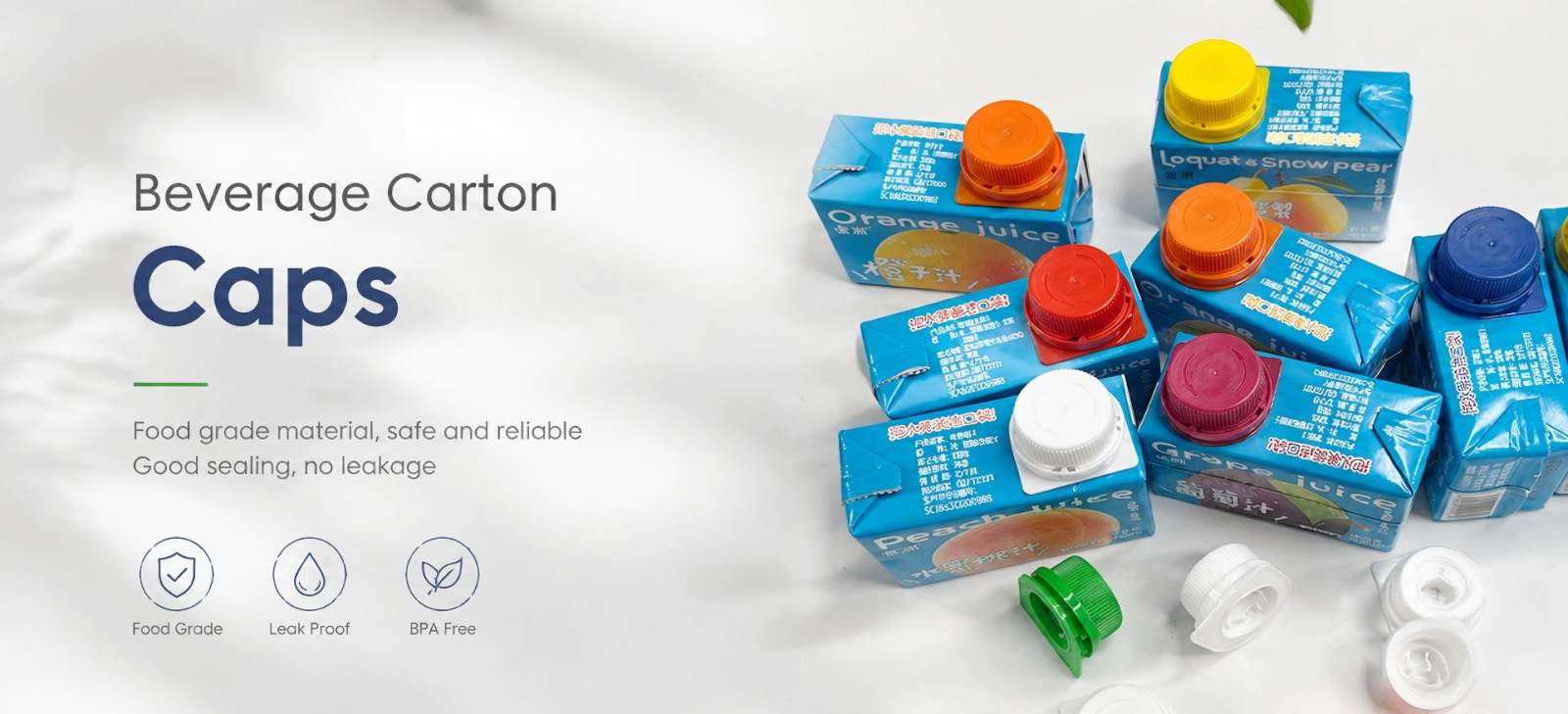 Bottle caps for snack boxes
