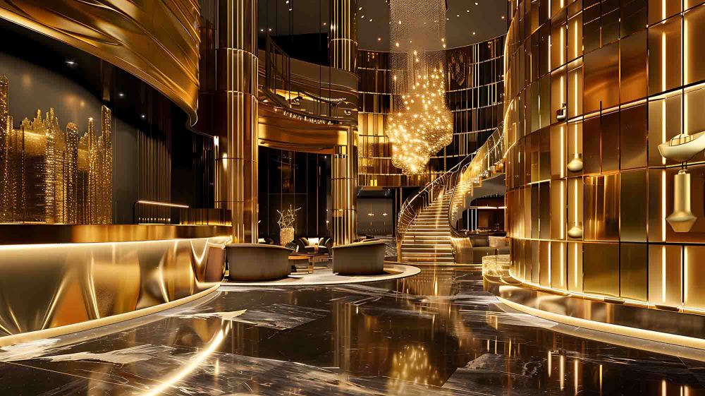 Luxury Hotel Transforms Lobby & Elevators with [QINGDAO GUANXIAN]’s Color-Coated Stainless Steel