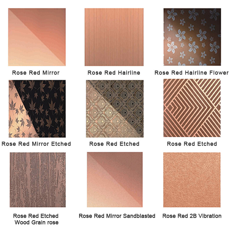 Rose Gold Stainless Steel Decorative Panels
