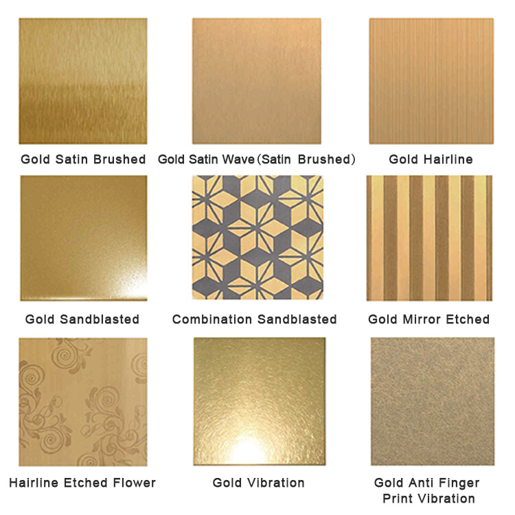 Titanium-Gold Stainless Steel Decorative Panels