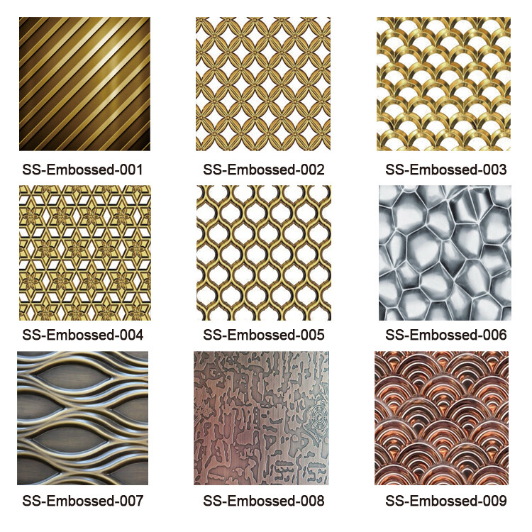 Embossed Stainless Steel Decorative Panels