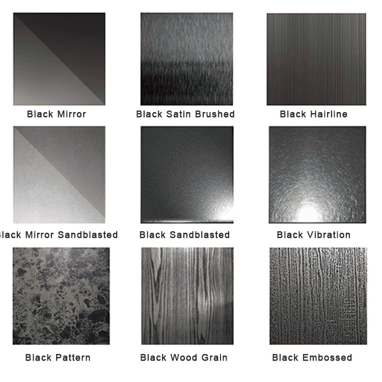 Black Titanium Stainless Steel Colored Decorative Sheets