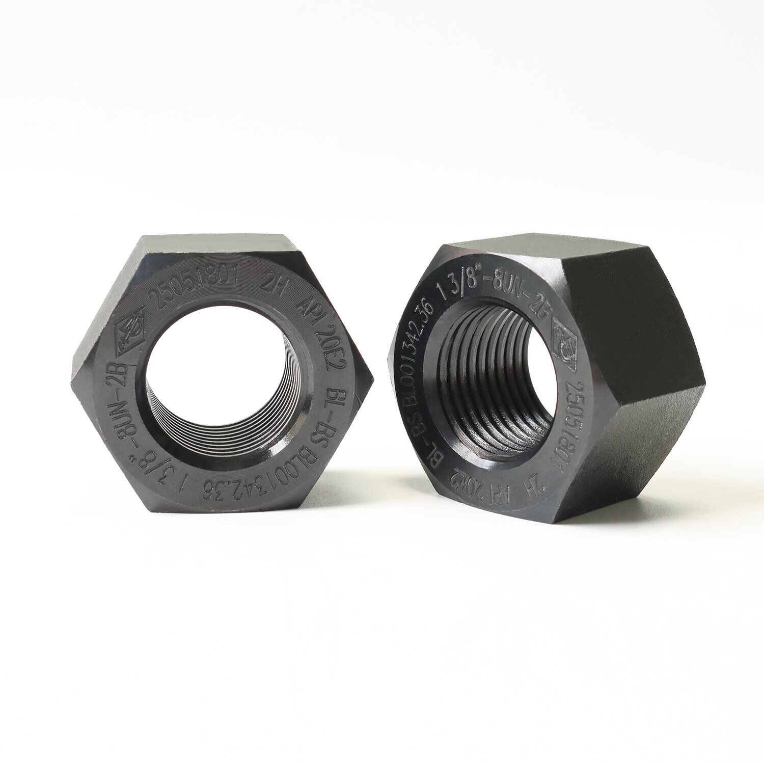 Metric Nut M64X3-6H Black, Phosphating