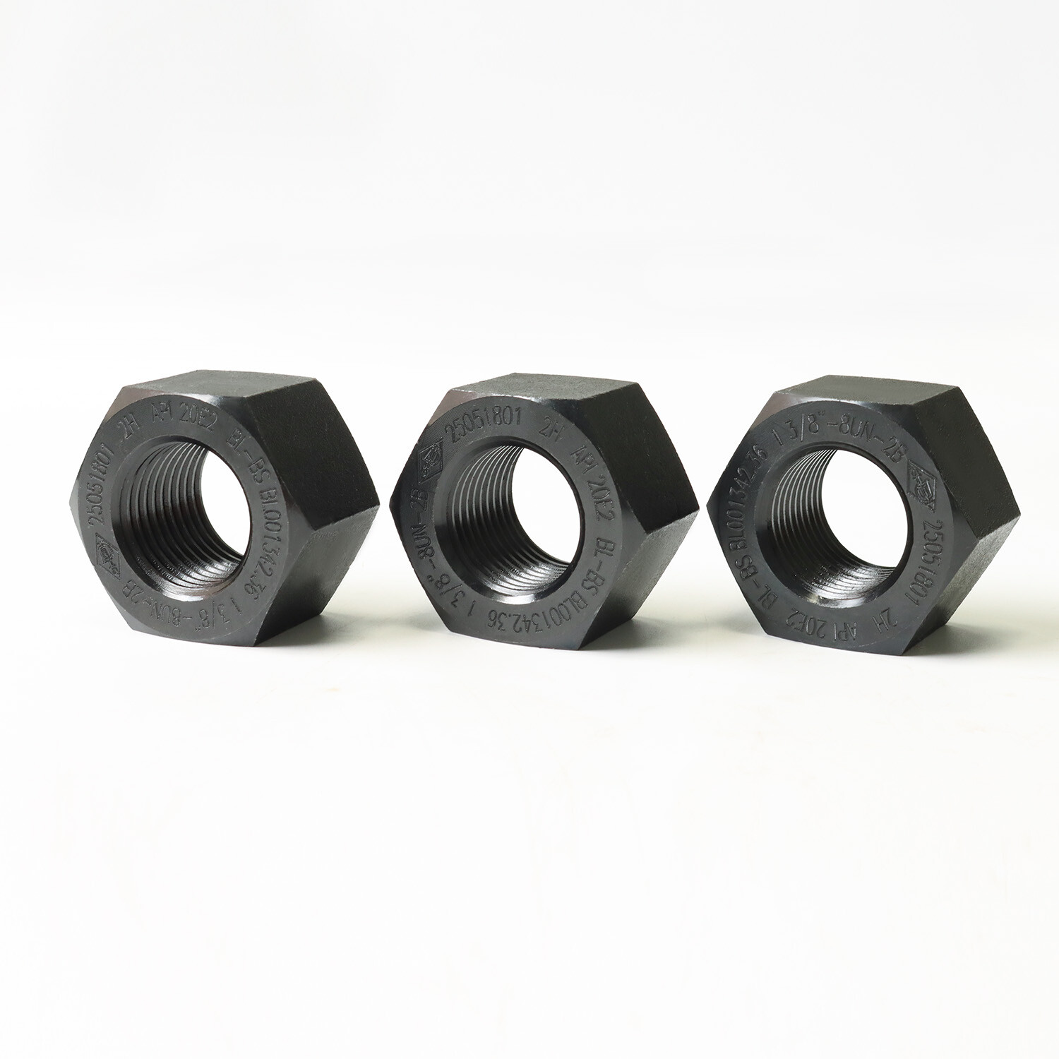 Metric Nut M64X3-6H Black, Phosphating