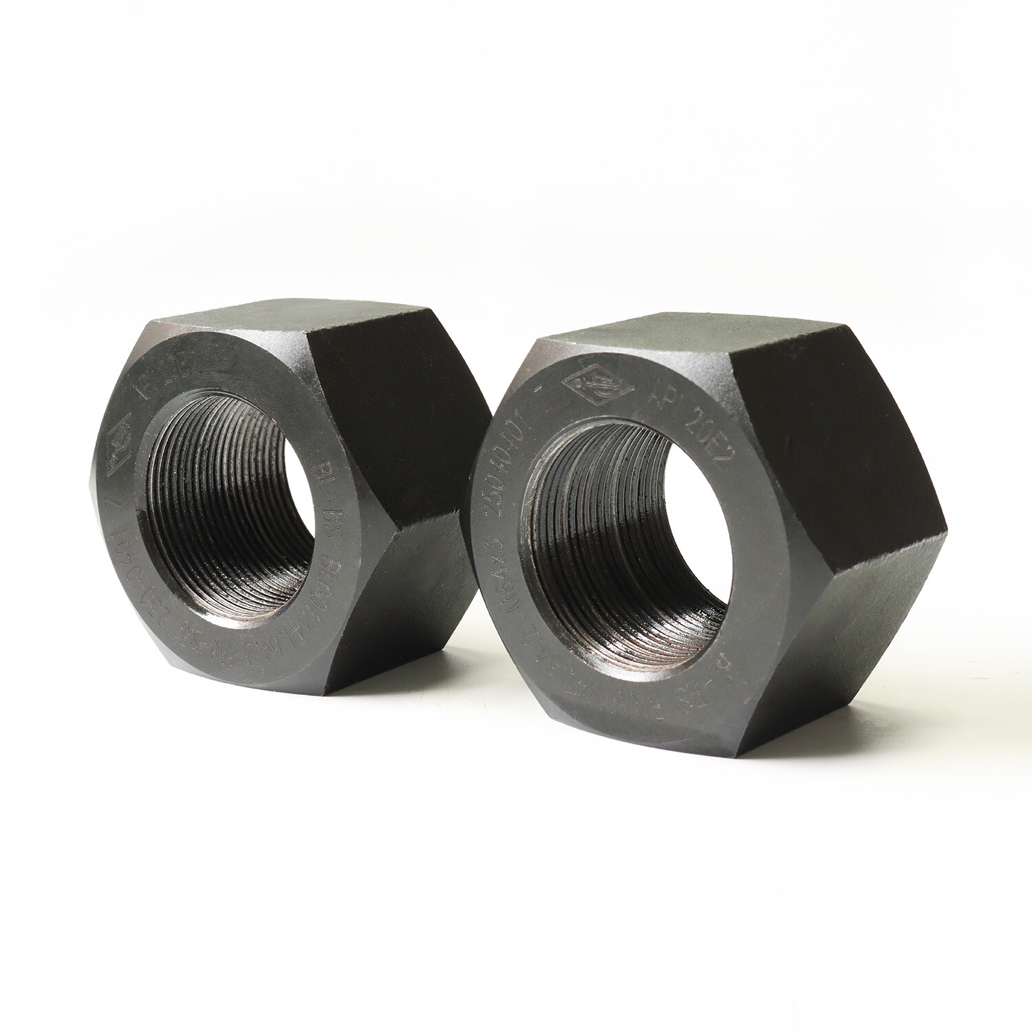 Metric Nut M64X3-6H Black, Phosphating