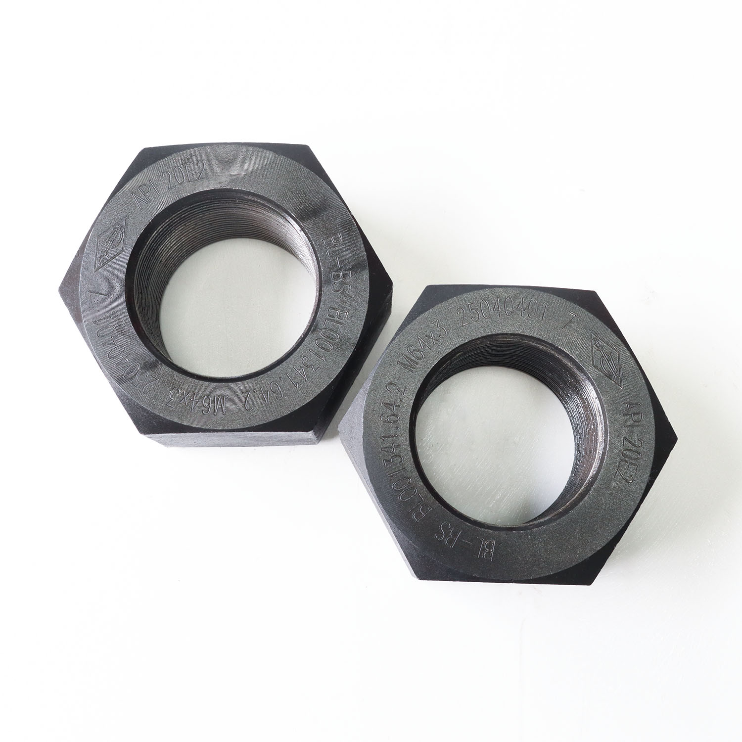 Metric Nut M64X3-6H Black, Phosphating