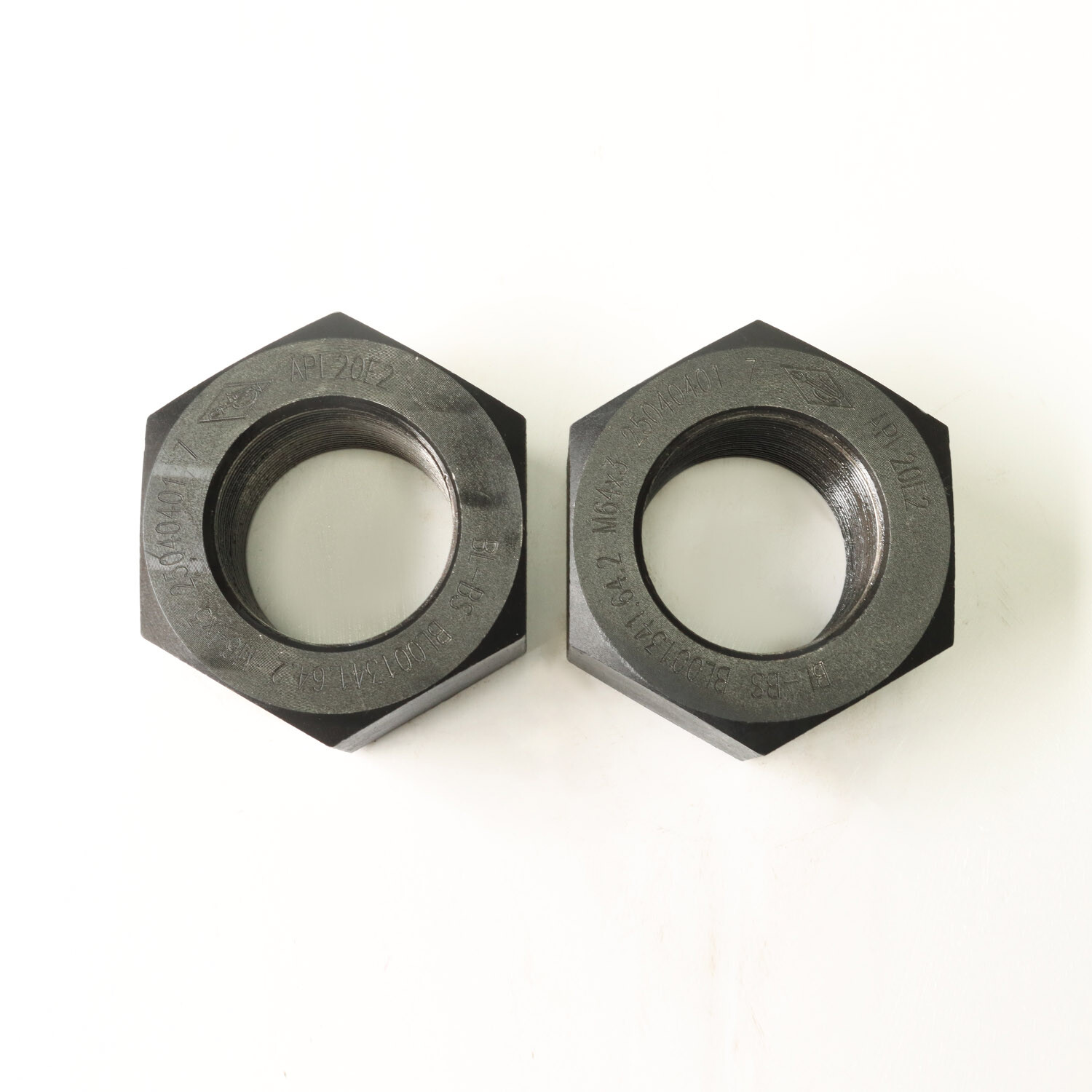 Metric Nut M64X3-6H Black, Phosphating