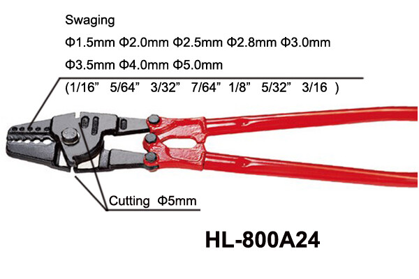Max Φ5mm Swaging Crimping Tools HL-800A24