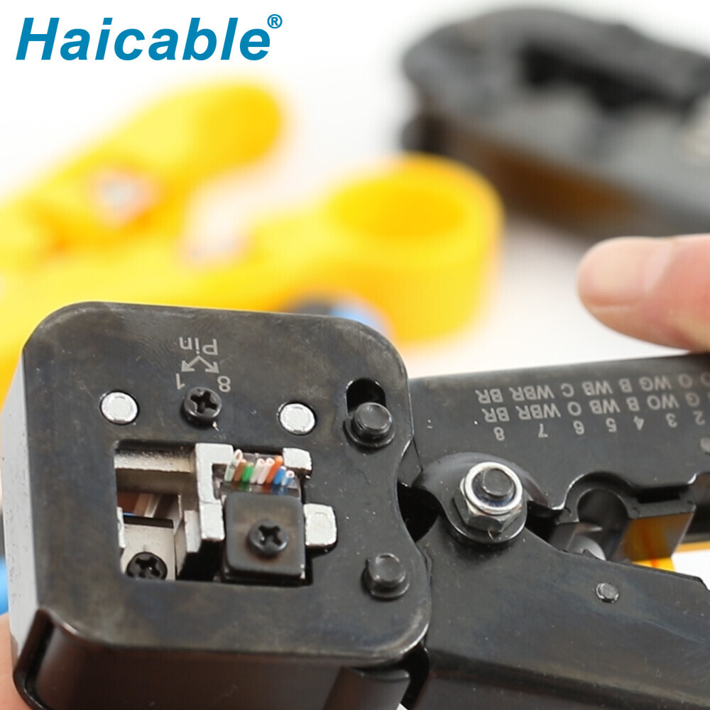 RJ45 / RJ12 Regular And End-Pass-Through Connectors Crimper HT-268R