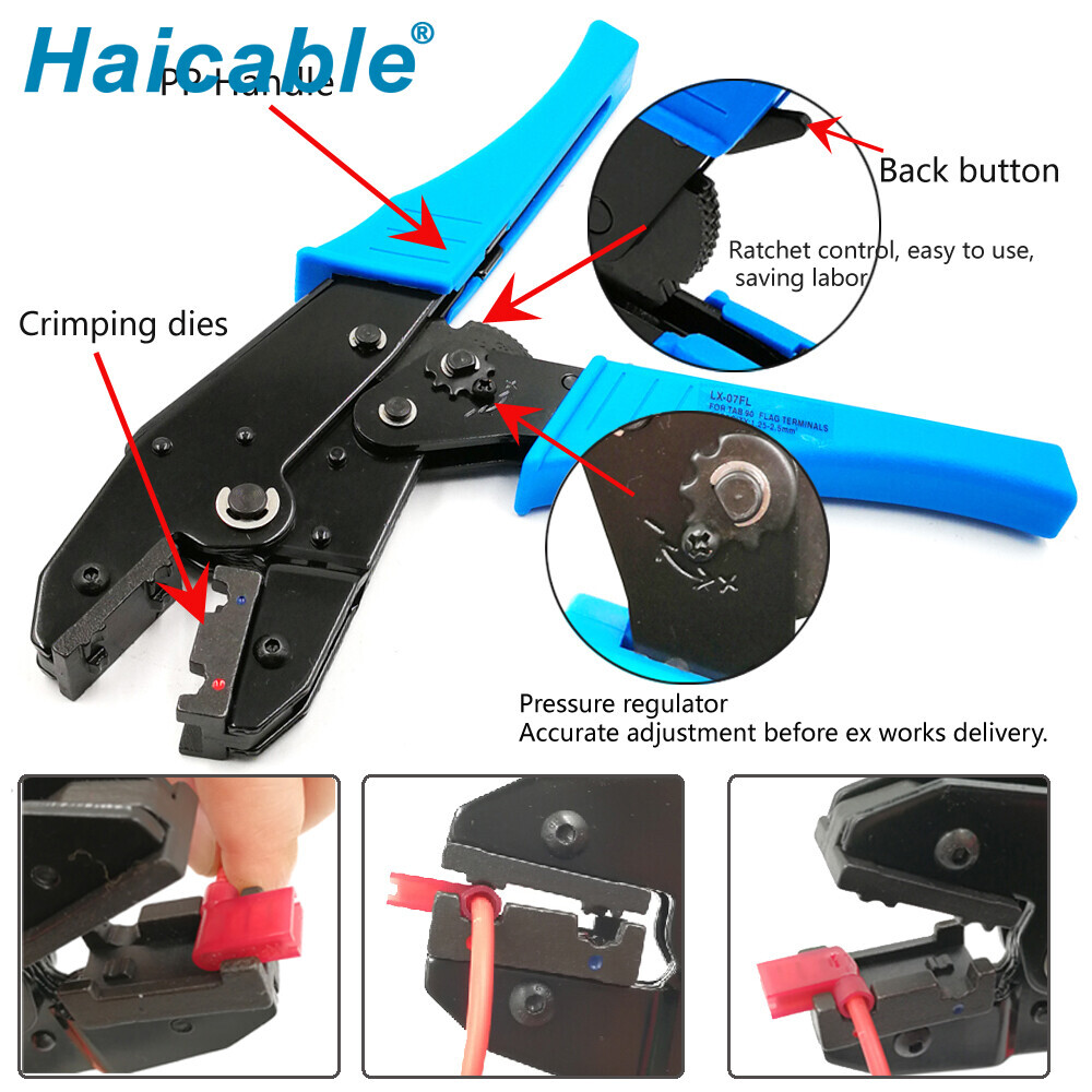 Insulated 90°Flag Terminals Crimping Tools LX-07FL