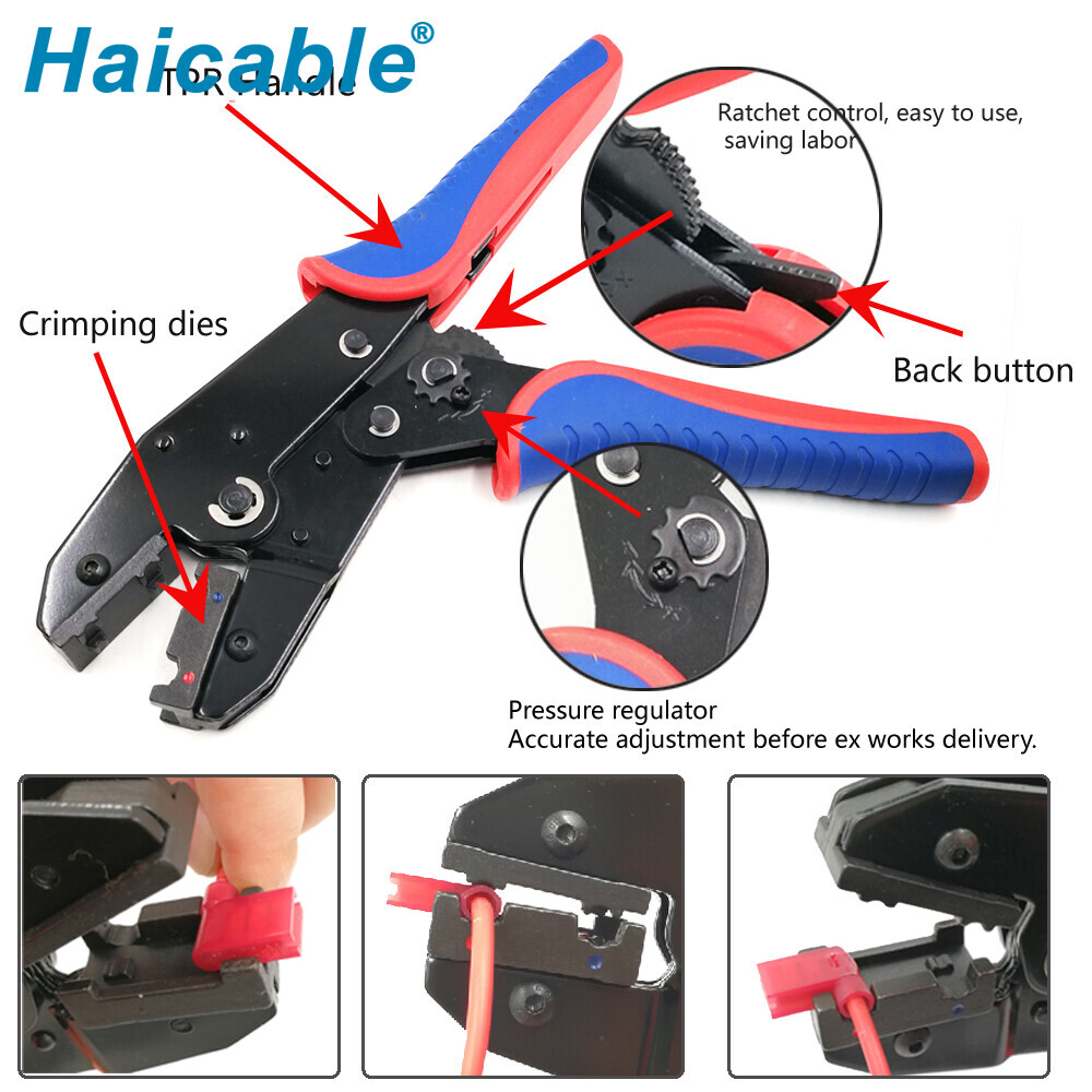 Insulated 90°Flag Terminals Crimping Tools LXR-07FL