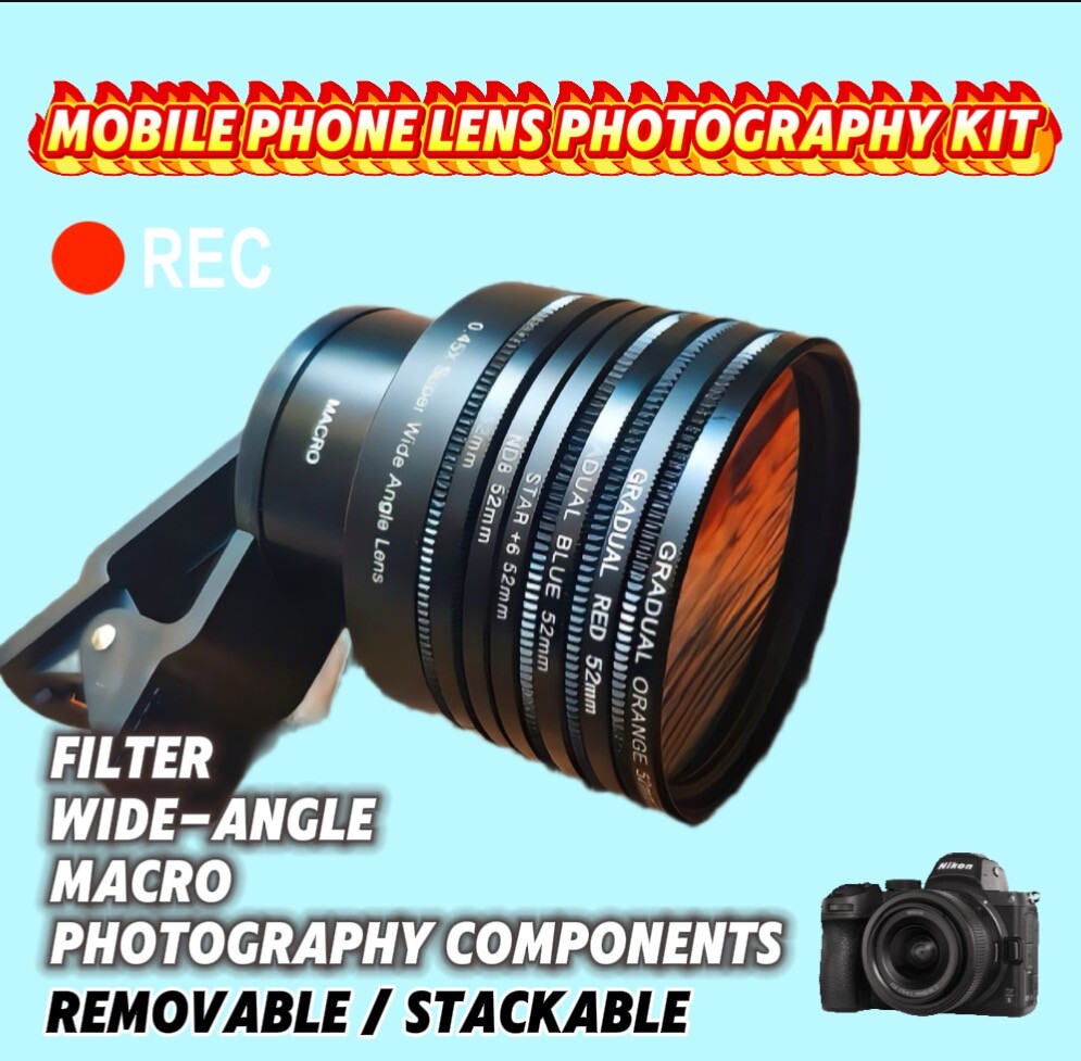 Mobile phone camera lens set can be disassembled and assembled