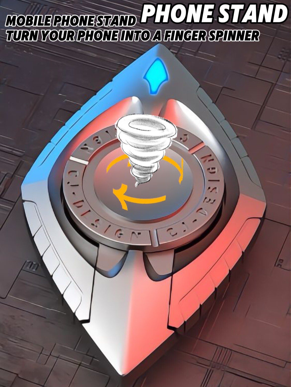 Mobile phone holder back sticker fingertip gyroscope rotation ring buckle