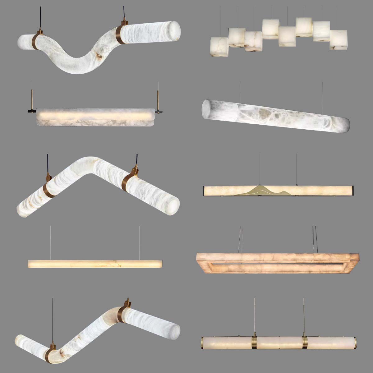 Alabaster Lamps Series