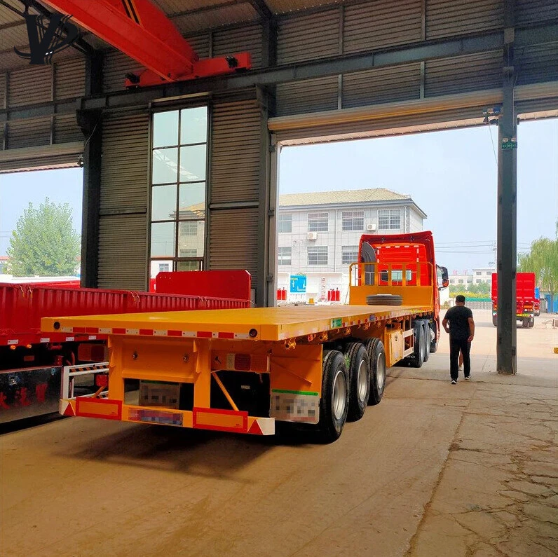 3 Axle 45 Foot Flatbed Semi Trailer