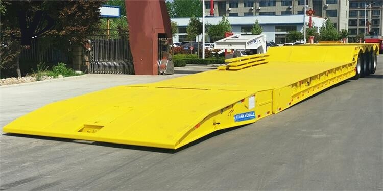 3 Axle 50T Lowbed Semi-Trailer For Transporting Wheel Loader