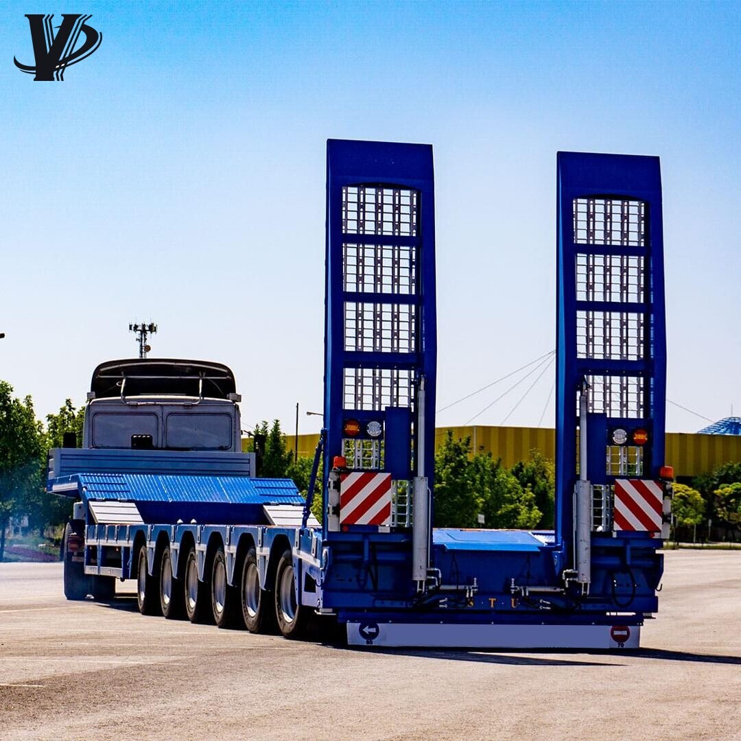 Heavy Duty Hydraulic 6 Axles  Low Bed Semi Trailer