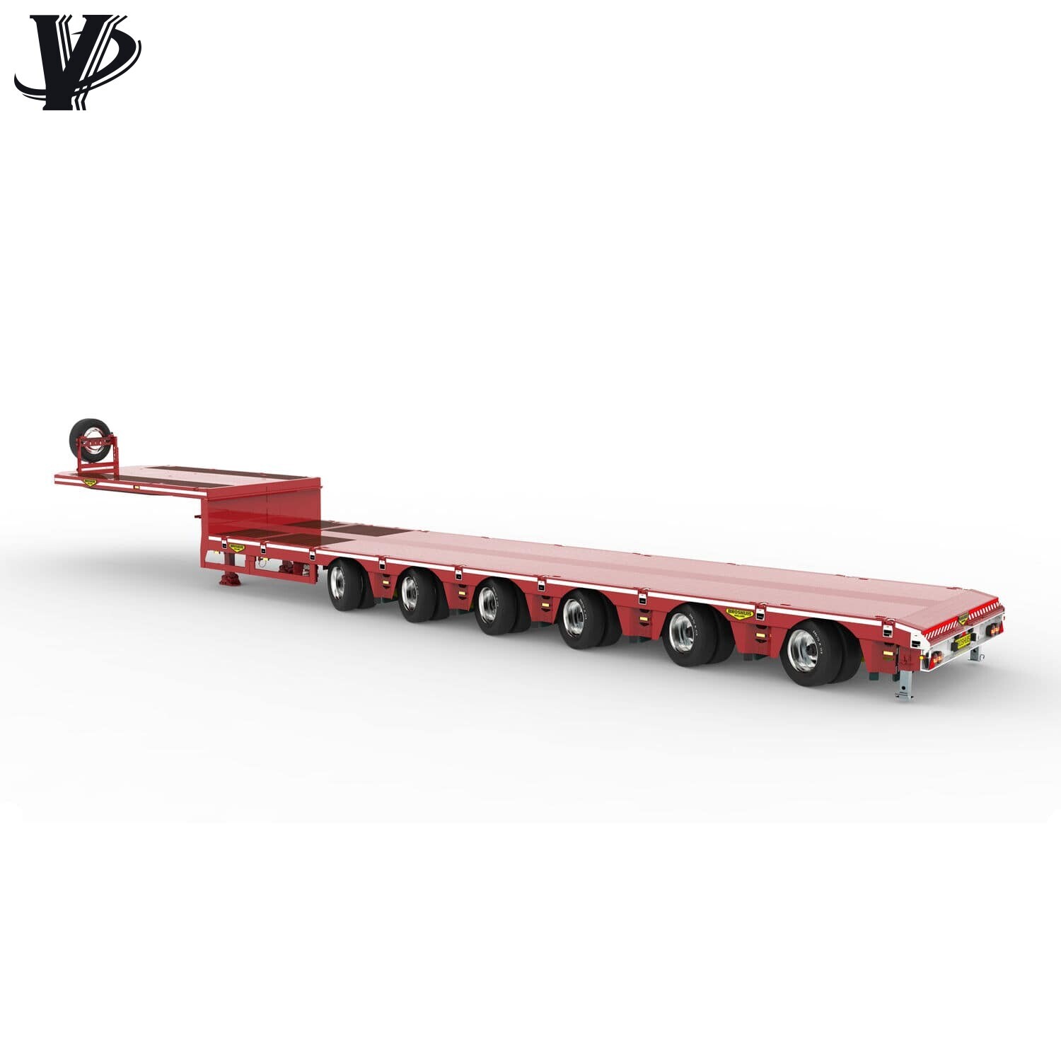 Heavy Duty Hydraulic 6 Axles  Low Bed Semi Trailer