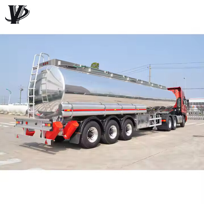 42000liters Aluminum Alloy Fuel Tanker Truck Trailers For Sale