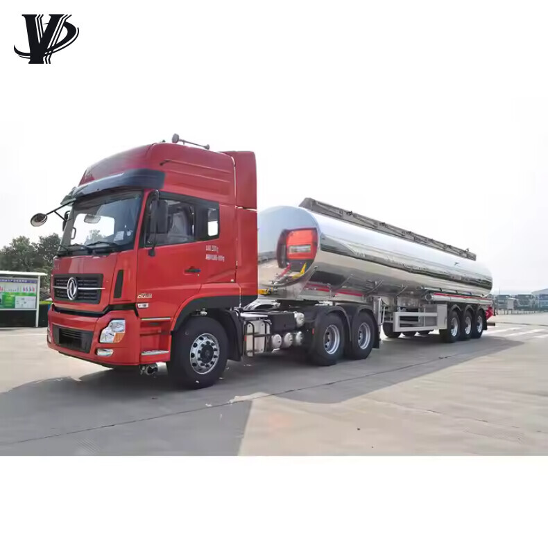 42000liters Aluminum Alloy Fuel Tanker Truck Trailers For Sale
