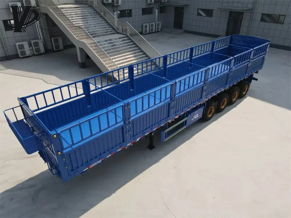 4 Axles Bulk Cargo Fence Trailer