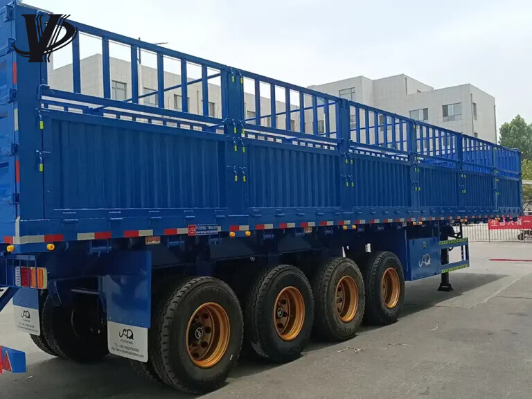 4 Axles Bulk Cargo Fence Trailer