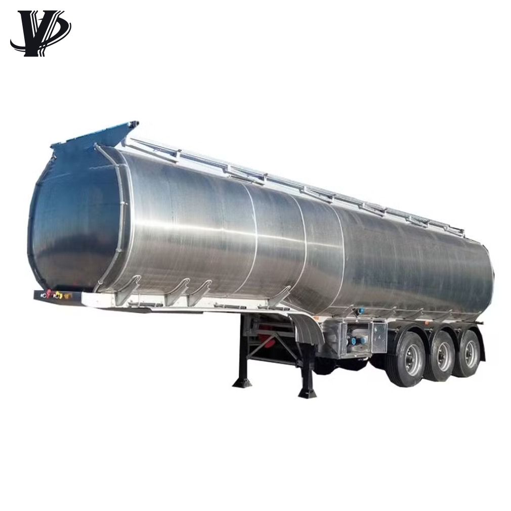 42000liters Aluminum Alloy Fuel Tanker Truck Trailers For Sale