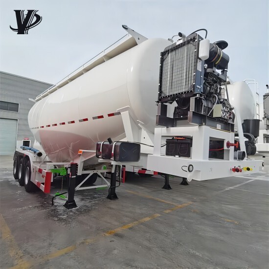 Aluminum Alloy 40 Cbm Dry Bulk Flour Powder Tanker Trailer
