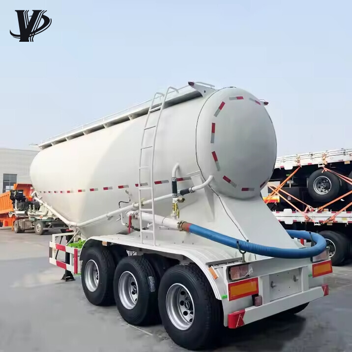 Aluminum Alloy 40 Cbm Dry Bulk Flour Powder Tanker Trailer