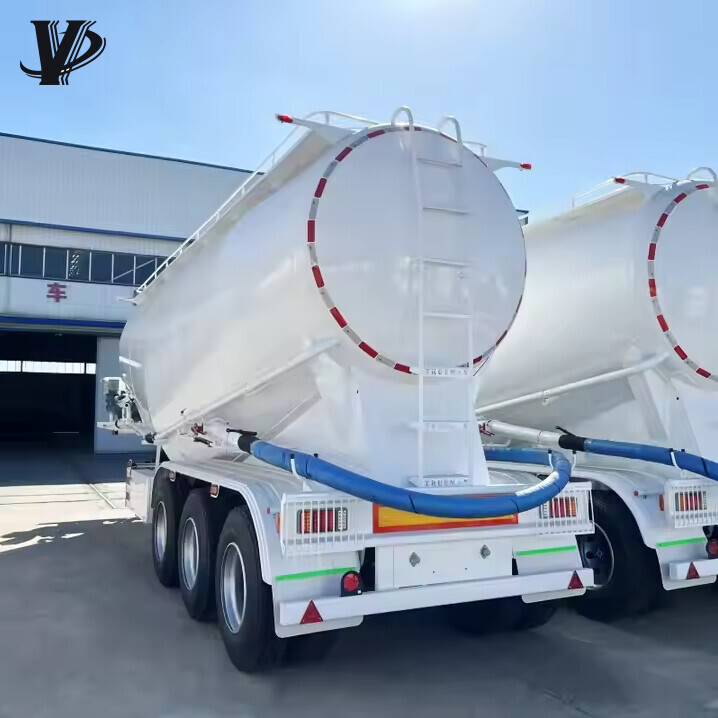 Aluminum Alloy 40 Cbm Dry Bulk Flour Powder Tanker Trailer