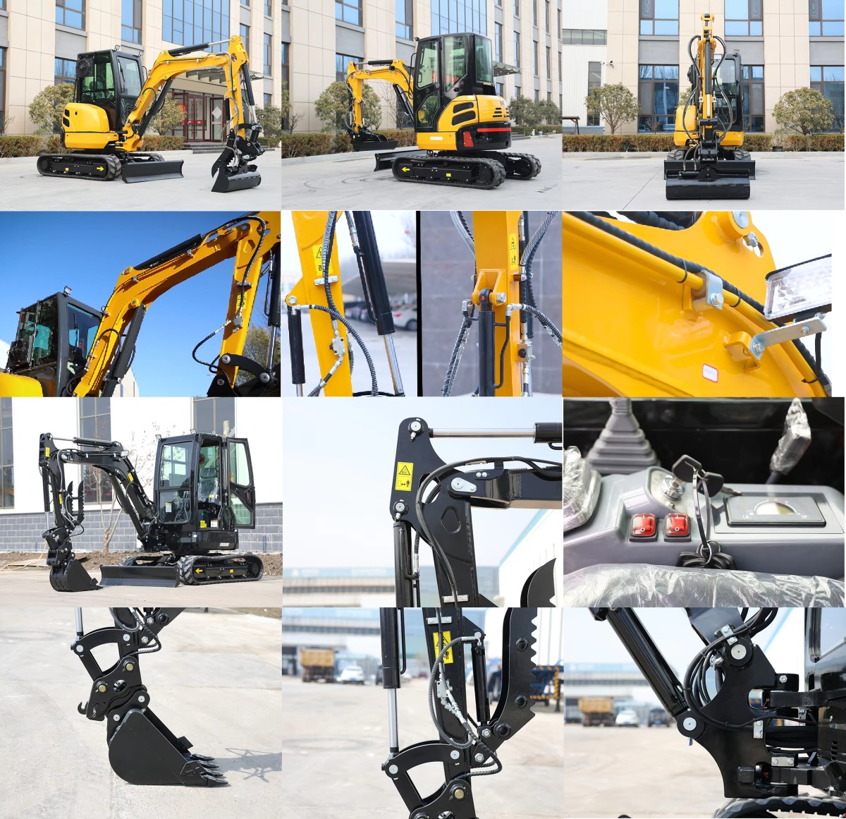 3.5 Ton Small Tracked Excavator With Clamp Attachments