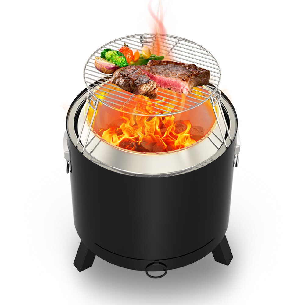Poêle barbecue noir non-fumeur